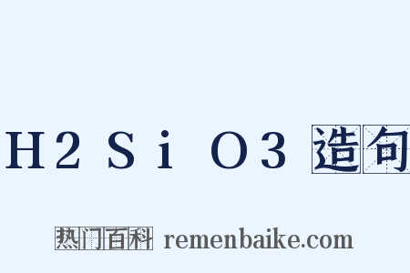 H2SiO3造句是什么意思的图片